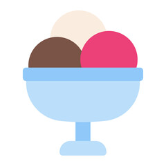 ice cream in a bowl icon 
