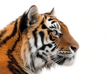 Fototapeta premium Mystic portrait of Bengal, copy space on right side, Headshot, Close-up View isolated on white background