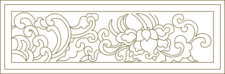 Sketch illustration silhouette vector drawing architectural engineering design detail engraving old classic vintage ethnic traditional ornate