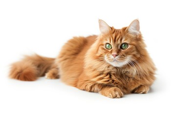 Obraz premium Mystic portrait of Manx Cat, full body shot, full body View isolated on white background