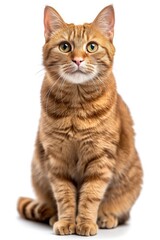 Obraz premium Mystic portrait of Manx Cat, full body View isolated on white background