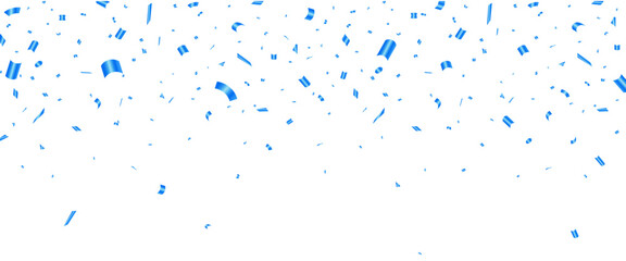 Confetti fall from the sky on a transparent background. Confetti illustration. Holiday, birthday.