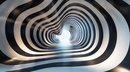 Fototapeta premium Optical illusion-inspired wallpaper that plays tricks on the viewer's perception, with shapes appearing to shift and warp.