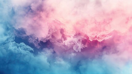 Obraz premium pink and blue pastel background. soft and sweet texture of watercolor clouds for wallpaper and banner.