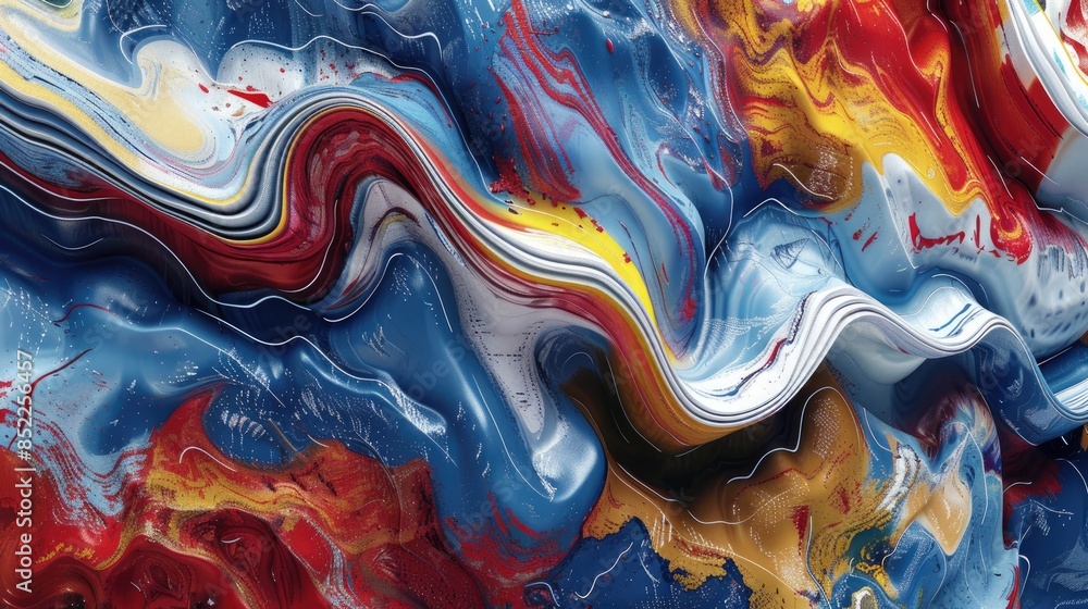 Poster a captivating 3d rendering showcases an abstract piece of surreal art featuring a textured backgroun