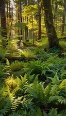 ferns in the woods