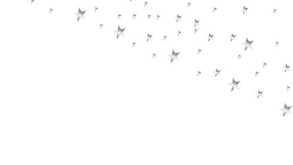 Celebration white stars confetti abstract. Festive sparkling garland shiny magical winter silver background. birthday celebrate, anniversary, Christmas, New Year. Vector illustration