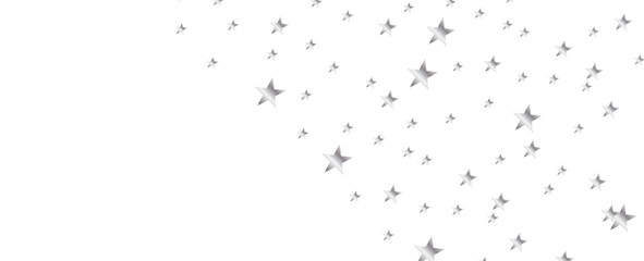 Celebration white stars confetti abstract. Festive sparkling garland shiny magical winter silver background. birthday celebrate, anniversary, Christmas, New Year. Vector illustration