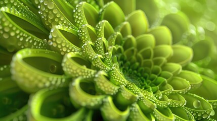 Obraz premium Close up of a green chrysanthemum