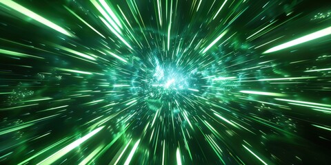Green Light Speed Hyperspace Travel
