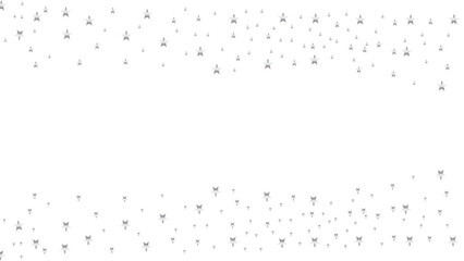 Celebration background with ribbons isolated. Falling confetti, holiday border. silver stars decoration. birthday celebrate, anniversary, Christmas, New Year. Vector illustration