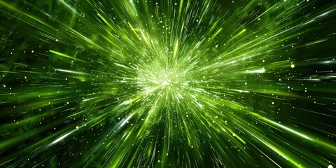 Fototapeta premium Green Light Explosion
