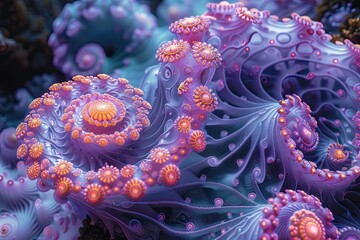 Obraz premium Choose a Fractal Algorithm: Decide on a fractal algorithm to generate the pattern. 