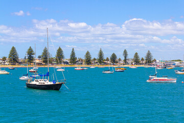 Boats Mooring at Pilot Bay, Mount Maunganui Beach, Tauranga - New Zealand