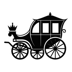 vintage carriage silhouette, vintage carriage, horse carriage illustration, carriage with horse, horse carriage, horse and carriage,  vector illustration, carriage silhouette logo design isolated 