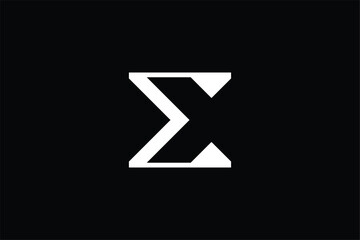 E letter iconic logo, letter EX or XE modern logotype, letter E negative space logo, letter M or E arrow icon logo, logomark