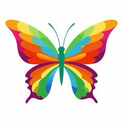 Colorful butterfly vector illustration and svg