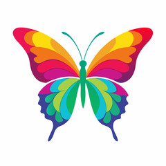 Colorful butterfly vector illustration and svg