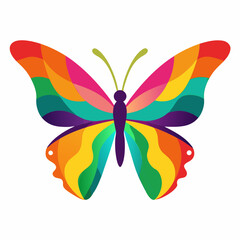 Colorful butterfly vector illustration and svg