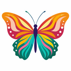 Colorful butterfly vector illustration and svg