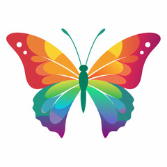 Colorful butterfly vector illustration and svg