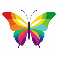 Colorful butterfly vector illustration and svg