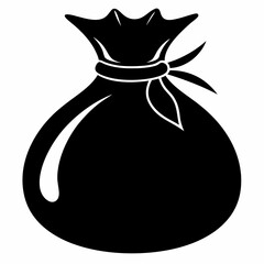 dollar bag vector silhouette illustration