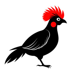 Red-Crested Turaco vector illustration