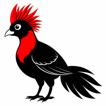 recommend clip art: Red-Crested Turaco vector illustration