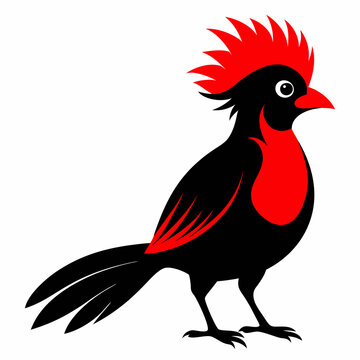 recommend clip art: Red-Crested Turaco vector illustration