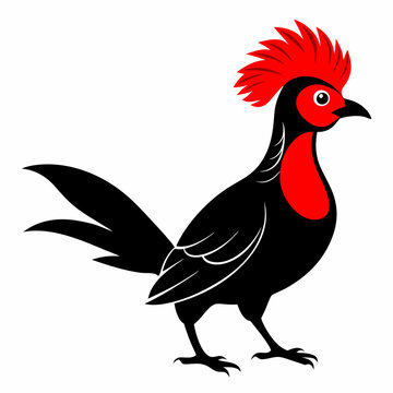 recommend clip art: Red-Crested Turaco vector illustration