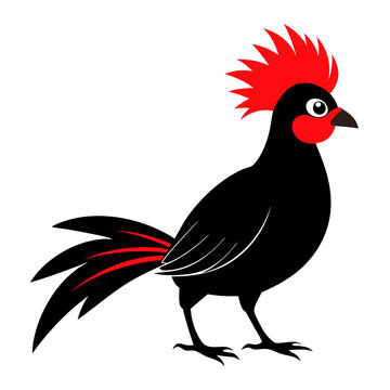 recommend clip art: Red-Crested Turaco vector illustration