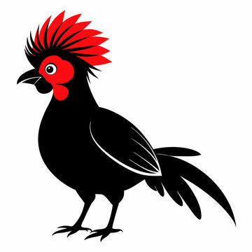 recommend clip art: Red-Crested Turaco vector illustration
