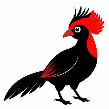 recommend clip art: Red-Crested Turaco vector illustration