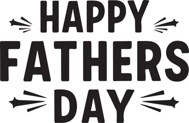 Happy Father's Day Silhouette Vector Illustrations