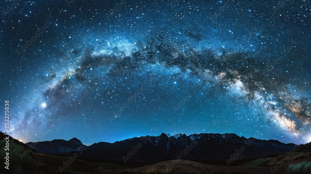 Canvas Prints capture the breathtaking night scenery of the milky way galaxy adorned with a vibrant palette of sta