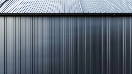 Metal sheet roof from top view with blank area