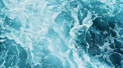 Obraz premium Beautiful Ocean Foam and Waves - Generative AI