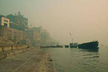 Winter morning at the ghats of Varanasi