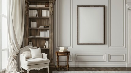 Classic Interior Design with a  White Armchair