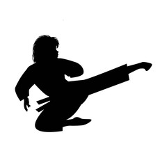 Girl Martial Art Silhouette