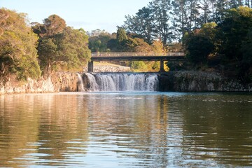 The Haruru Falls on a sunny day, may 2024,