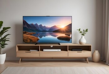 TV on Contemporary Table