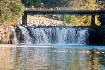 The Haruru Falls on a sunny day, may 2024,