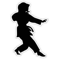 Girl Martial Art Silhouette
