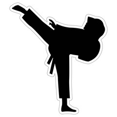 Girl Martial Art Silhouette