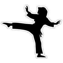 Girl Martial Art Silhouette