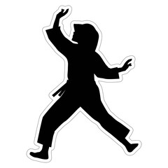 Girl Martial Art Silhouette