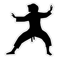 Girl Martial Art Silhouette