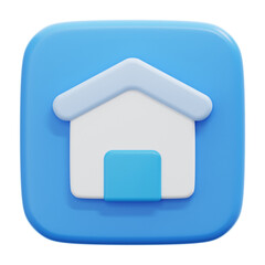 HOME 3D ICON ILLUSTRATION